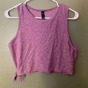 Athletic side-tie cropped tank